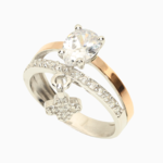 серебряное кольцо с цирконом  57208602